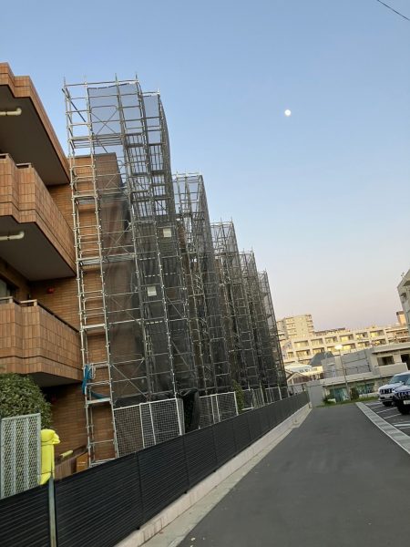 杉並区　足場施工
