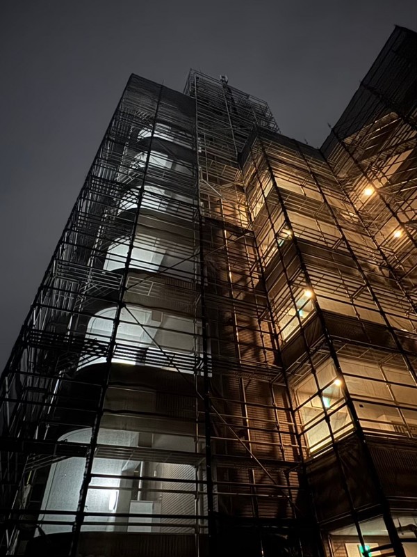 川口市　マンション足場施工