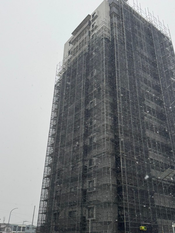 桶川市　マンションの足場施工