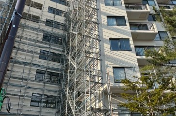 草津　足場施工