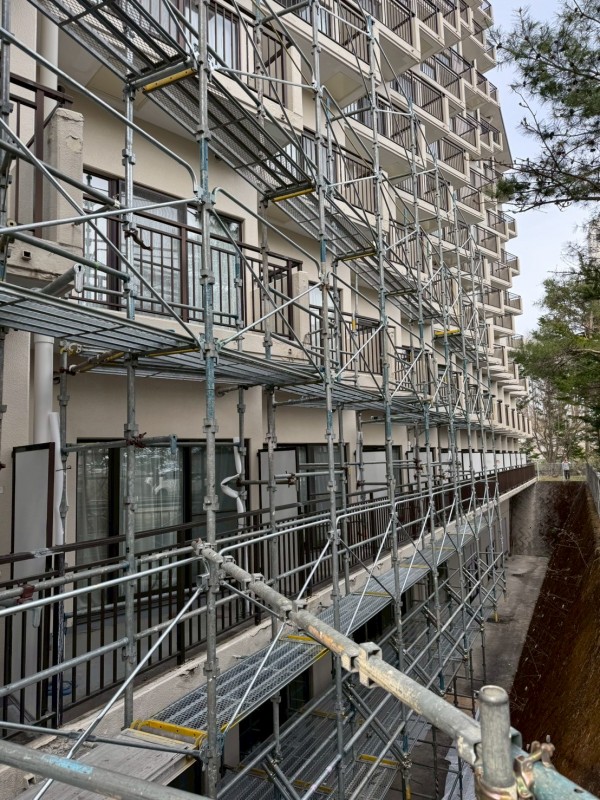 草津　足場施工③